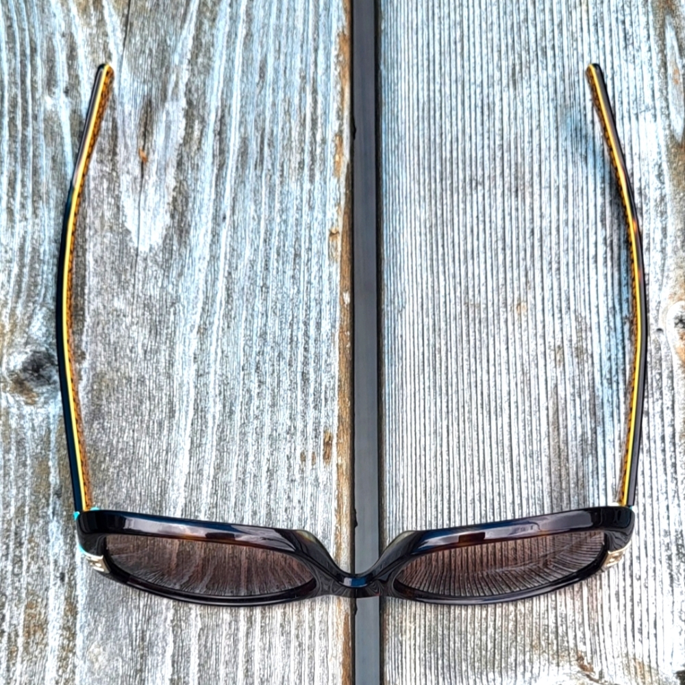 Coach Lillian Tortoise Shell Gradient Lens Sunglasses With Case - Picture 9 of 13